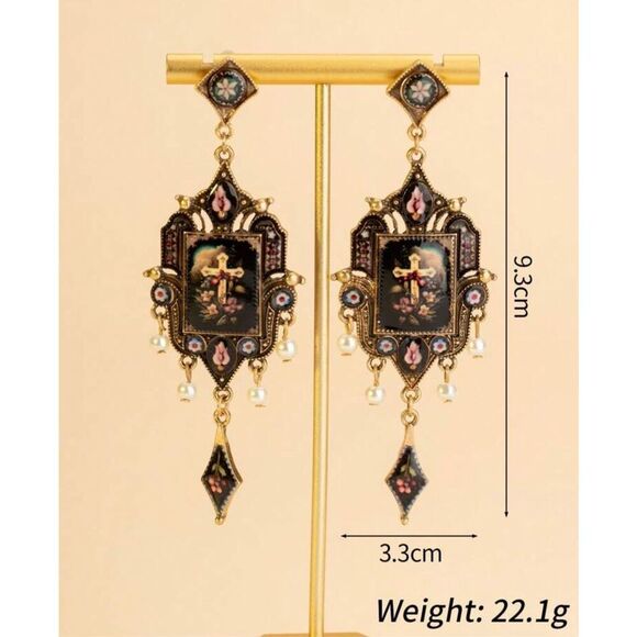 Edwardian Earrings - Picture 2 of 5